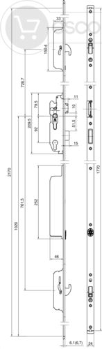 M-SVP 2000 UU6 +Schließleiste +Netzteil Fkt.E D35 U6x24x2170, R