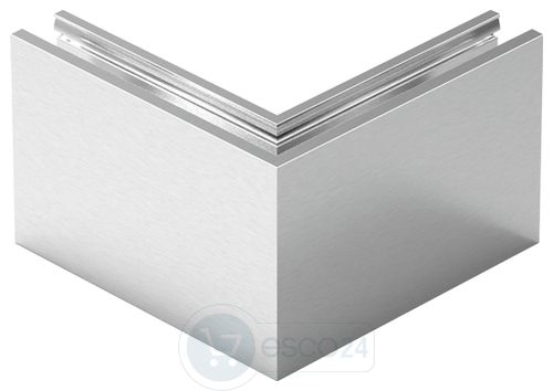 Außenecke CP-1402 f.Glas 21,52mm Aluminium, Edelstahloptik