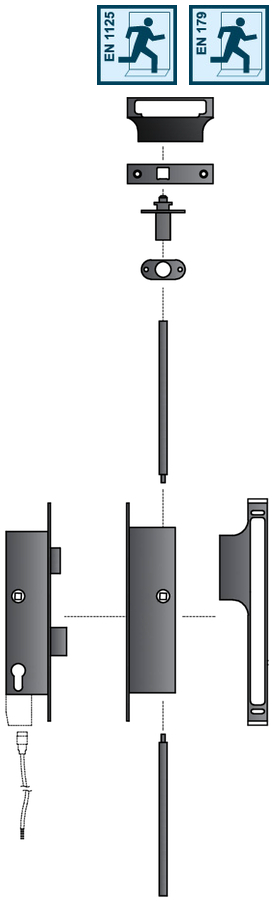 Türschloss, Garnitur, Beschlag, Schlossgehäuse, Schlagesystem