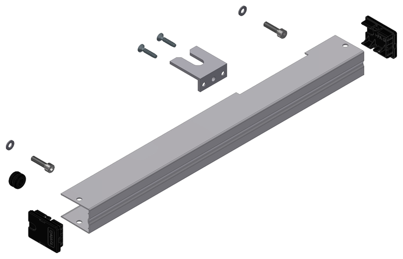 aluminium rail, Schiebehline?, Montage rail, Lineare Führung, Montagekit