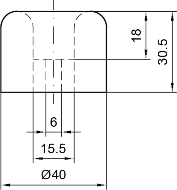 rund, scharnier, abmessungen, Ø40, maße