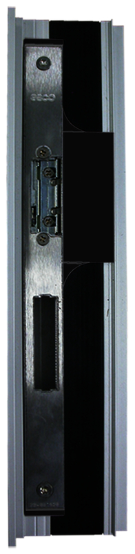 ISO-Platte Universal schwarz DIN Links Lappen 19-35mm, für Schließblech F3x24mm