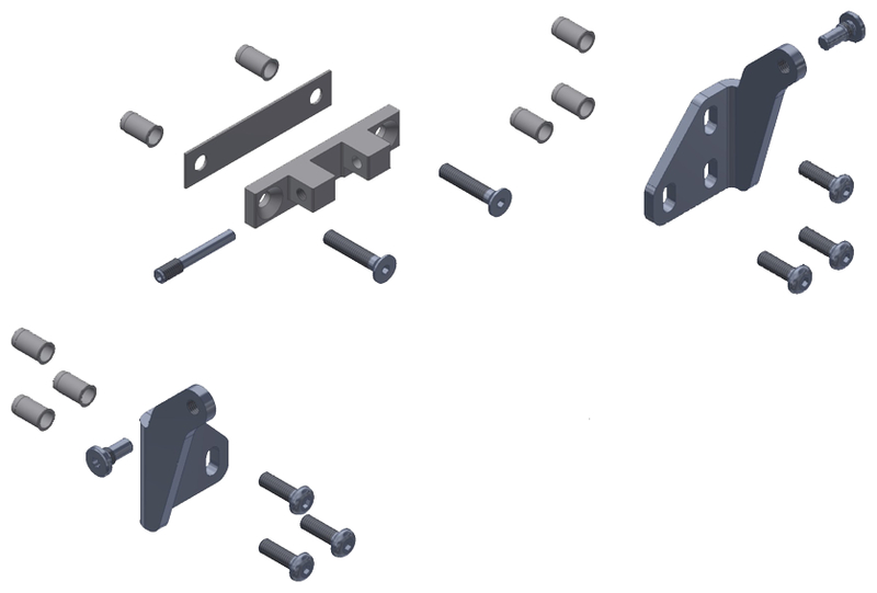 mechanischer Scharnier, Bügel, Montageplatte, Schrauben,  bolts