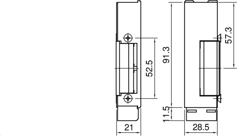 12-24V, elektromechanisch, Schalter, Gehäuse, Abmessungen