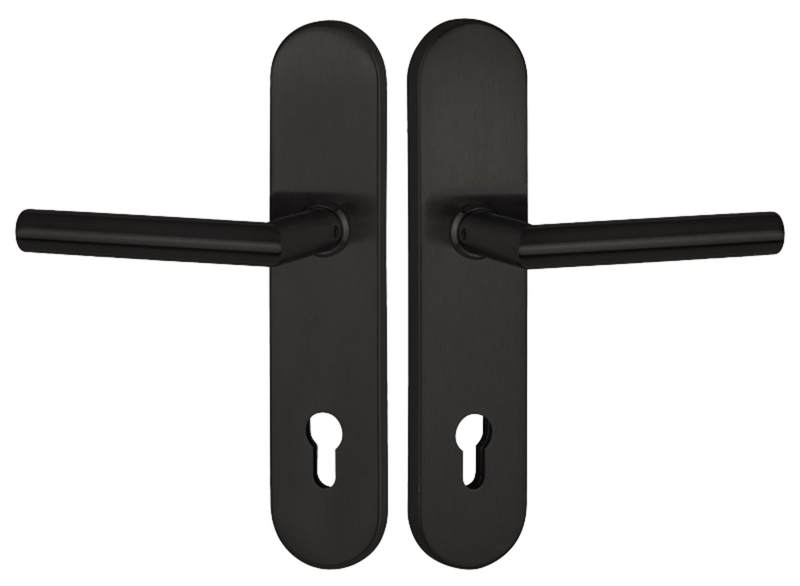 Türgriff, Türdrücker, Schwarz, Metall, Schlüsselloch-Position