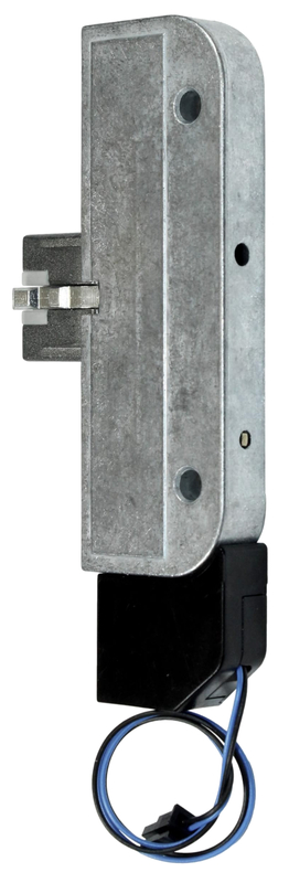 Sperrvorrichtung, Elektromechanisch, Metallgehäuse, blaue Drähte, Sensor