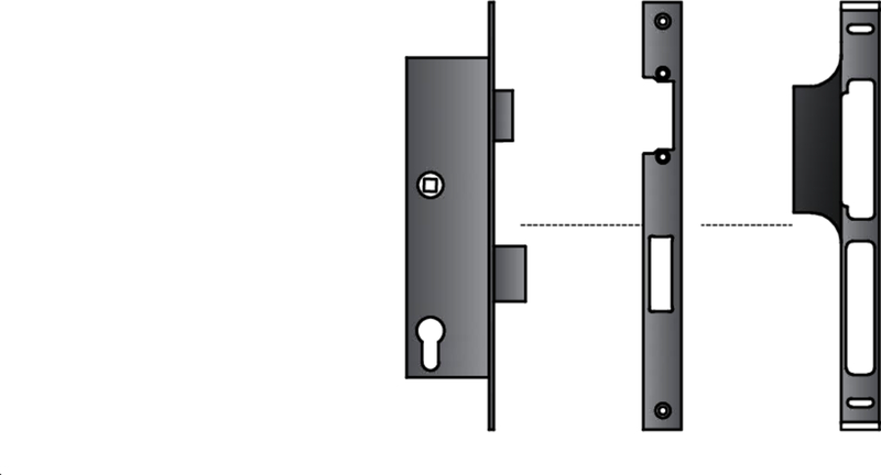 Türschloss, Sperrschloss, Zuhaltungsmechanismus, Türbeschlag, Verschlussart