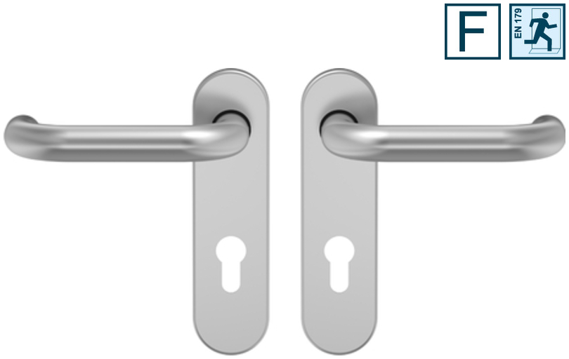 Türdrücker, Türgriff, Metall, Edelstahl, Doppelt
