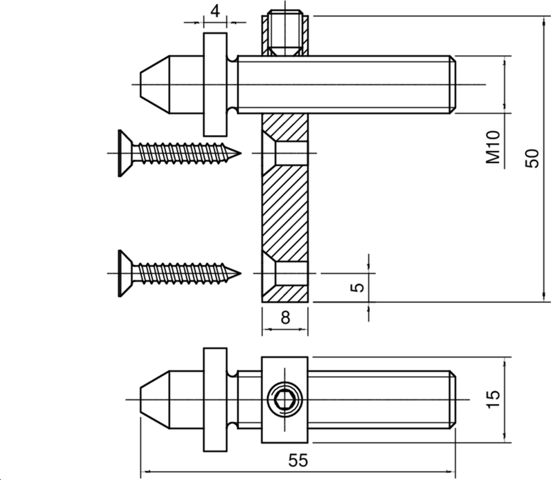 boltschraube, gewindestift, stift mit schraube, bearbeiteter stift, zylindrischer stift