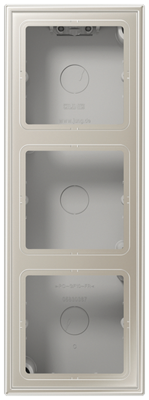 Schlitzrahmen, Wanddose, Gehäuse, Klarglas, Dreifachfach