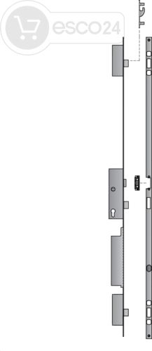 MFV-Set systeQ-M-M-B2H-1 Komfort Fkt.E 1flg. einw.,Schließleiste