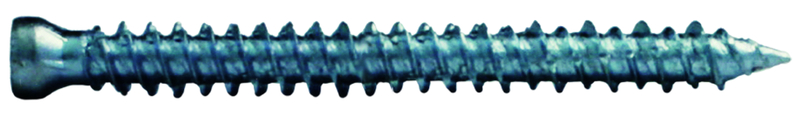 Schraube, Grobgewinde, Metall, blaugrün, Spitze