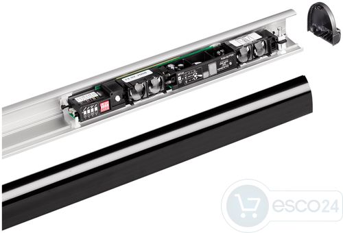 GEZE GC 334 Sensorleisten Set l=1100mm, Alu silber, KS schwarz (2 Module)