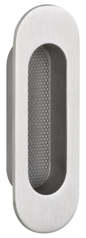 oval Griffe, gebürstetes Metall, eingesetzter Griff, M-Profil, Türgriff-Griffschale