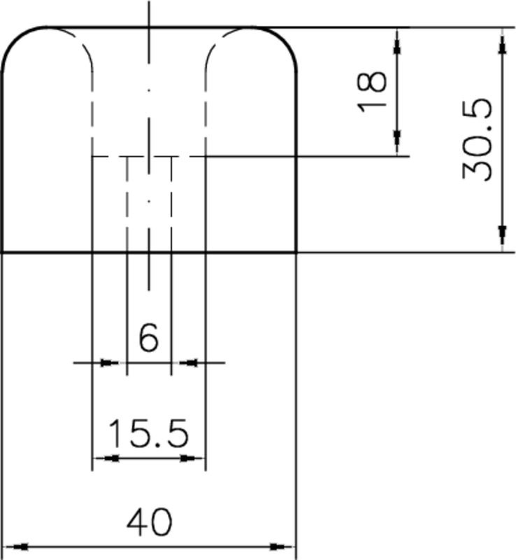 Metall, Haken, U-Bügel, Zeichnung, Maße