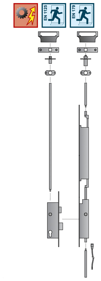 notfall, alarm, mechanical, magnet, montage