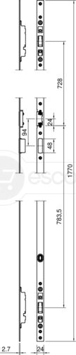 Schließleiste systeQ-M F2,7x24x1770, L