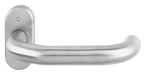 HOPPE Türdrücker Paris E138GF/55 VK=8mm, Edelstahl matt (F69) Griff, Rauchrohr, Griff, Rauchrohr,
