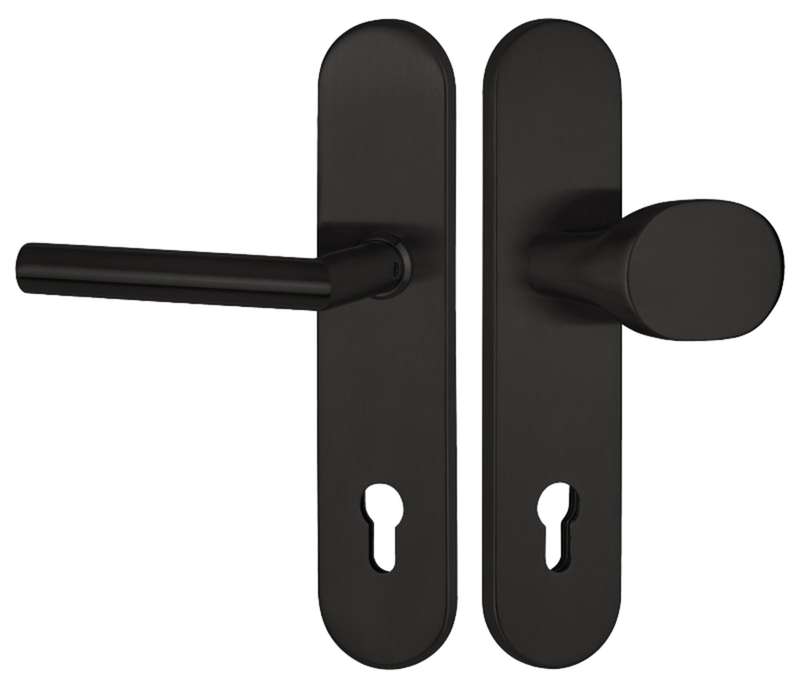 Türschild-Griff, Türdrücker, Mattschwarz, Beschlag, Türgriff