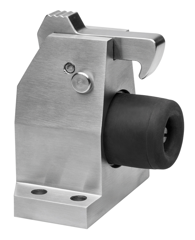 Klemmblock, Rollenführung, Aluminium, Stahl, Schwarz