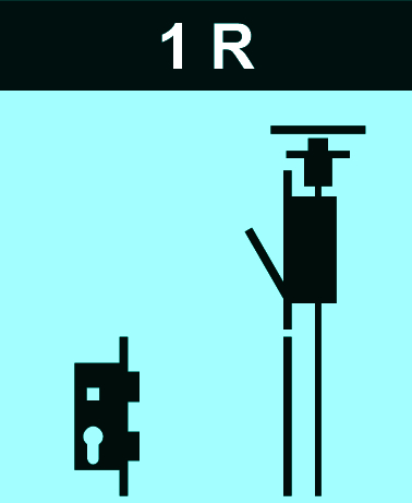 FR-Schloss-Set systeQ-S-1R 2flg. ausw.