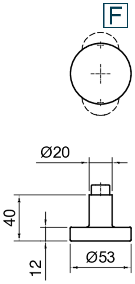 Zylinder, Abstandhalter, Durchmesser20, Durchmesser53, Maße