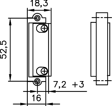 mechanischer Scharnier, Deckenscharnier, Winkelmontage, Bewehrungsplatte, Schraubenlöcher