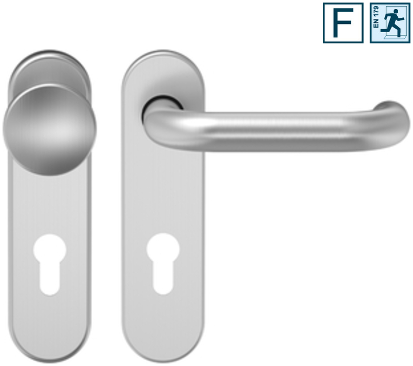 Türgriff, Türdrücker, Griffset, Edelstahl, Schlüsselloch