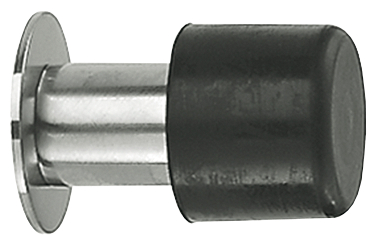 Push button, Pull knob, Door hardware, Metal/plated, Schwarzer Knopf