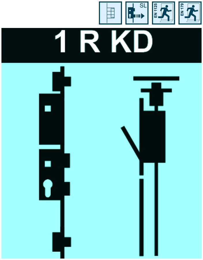FT-Set systeQ-M-SL-KIGA-ESC-1 R KD 1 flg. Fkt.B DH=850/1570