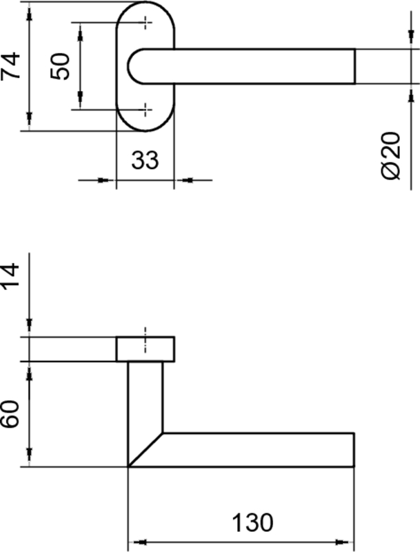 Türgriff, Türdrücker, Griff mit Lochblech, Türöffner, Beschläge