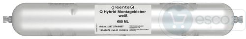 greenteQ Hybrid Montagekleber 600ml weiß, VE12