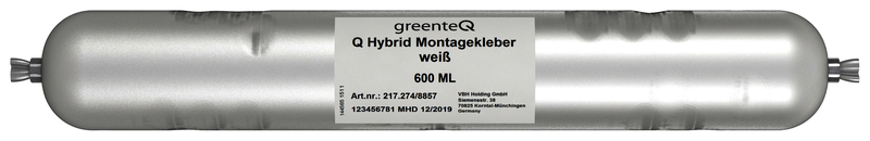 greenteQ Hybrid Montagekleber 600ml weiß, VE12 greenteQ Hybrid Montagekleber 600ml weiß, VE12
