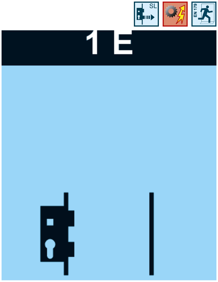 electric switch, lock, door, blue panel, security hardware