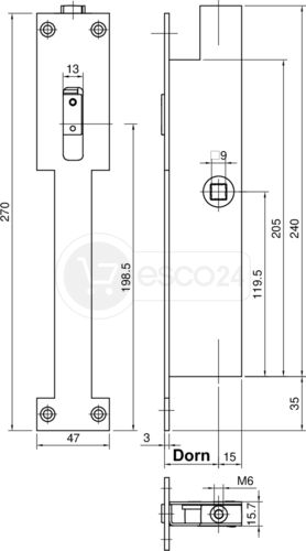 FT-GK BKS B 1990 D35 F3x47x270, R/L (WS FP)