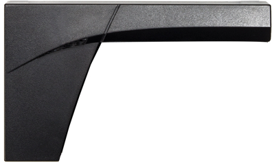 L-förmiger Winkel, Schwarz, Kunststoff, Gehäuse, Kante