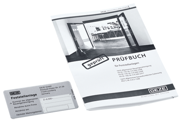 prüfbuch, feststellanlage, geprüft, werkzeug, beispielbild