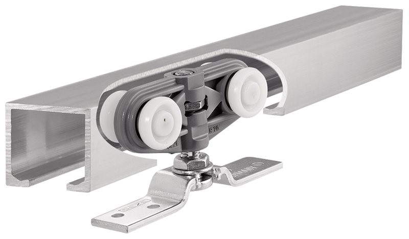 Aluminiumkanal, Schienenführung, Rollenwagen, Schiebetürrollen, Montagezubehör