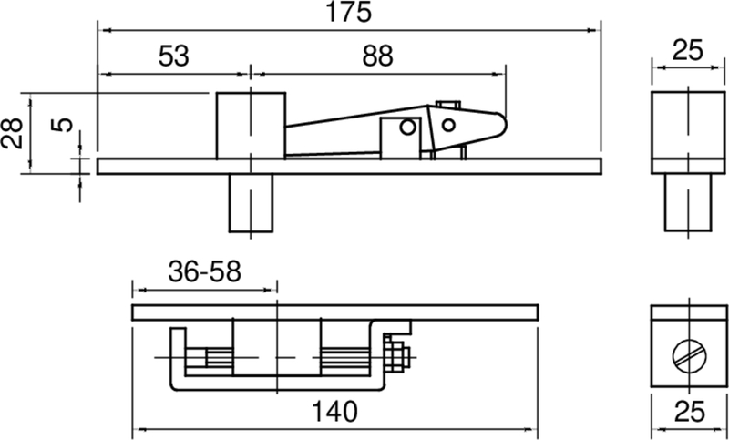Schiebetürgriff, Beschlag, Griff, Türbeschlag, Mechanismus