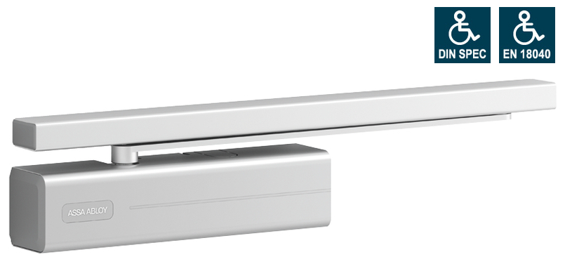 Türdriegel, Hebelarm, Aluminium, weiß, DIN/EN Barrierefreiheit