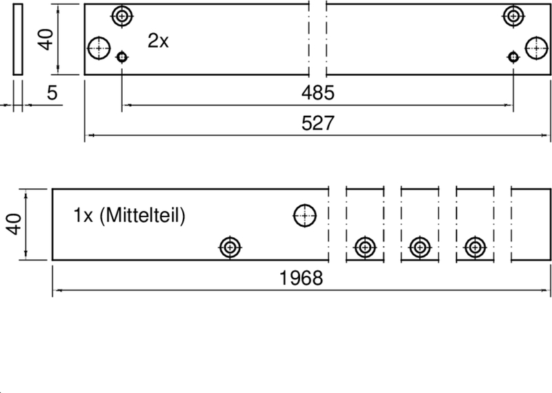 maschine, teil, korpus, abmessungen, platten