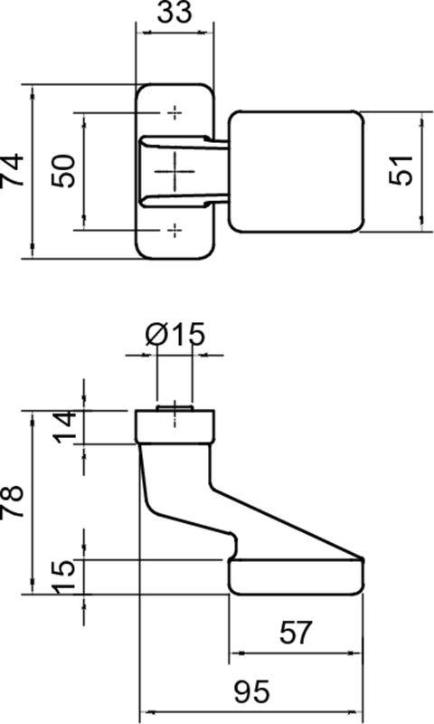 Türstopf, Scharniere, Klemmfeder, Druckguss, Scharnierverbinder