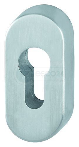 HOPPE Schiebe-Schlüsselrosette E55S-SR h=14mm, oval, PZ, Edelstahl matt (F69)
