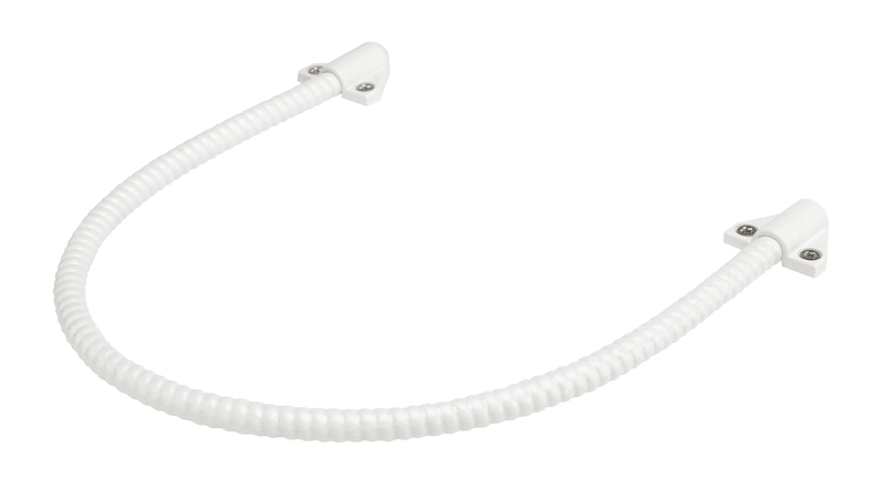 flexibler kabelkanal, montagehalter, kabelkanal, weißes kabel, durchführungshülse