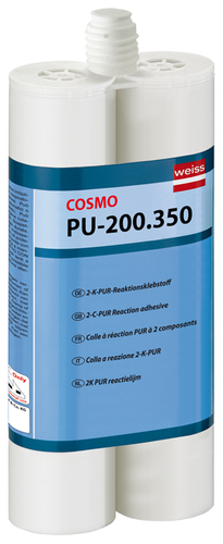 COSMO PU-200.350, 2-K-PUR-Klebstoff Tandem-PP-Kartusche 2x310ml/835g, weiß