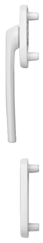 Fenstergriff, weiß, UPVC, Sockel, Beschlag
