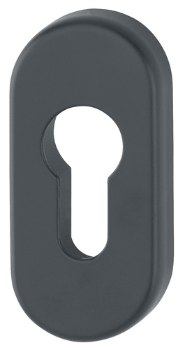 HOPPE Clip-Schlüsselrosette FS-55S h=8mm, oval, PZ, Alu schwarz matt (F9714M) HOPPE Clip-Schlüsselrosette FS-55S h=8mm, oval, PZ, Alu schwarz matt (F9714M)