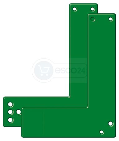 Montageplatte für EH-TW grün RAL 6029.,DIN L+R, Höhe 205 mm