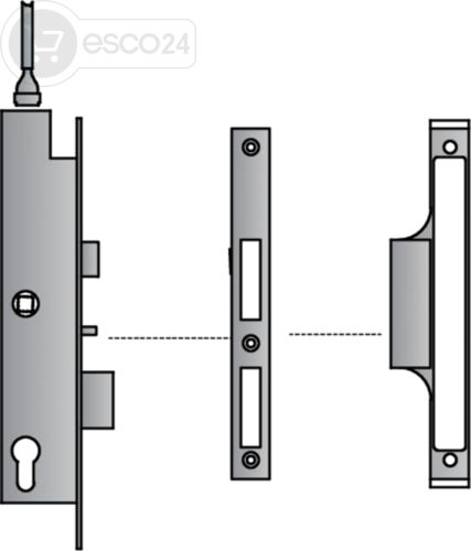 FT-Schlosssysteme Dormakaba SVP 4000  1 flg. Fkt. E, ÜW, auswärts