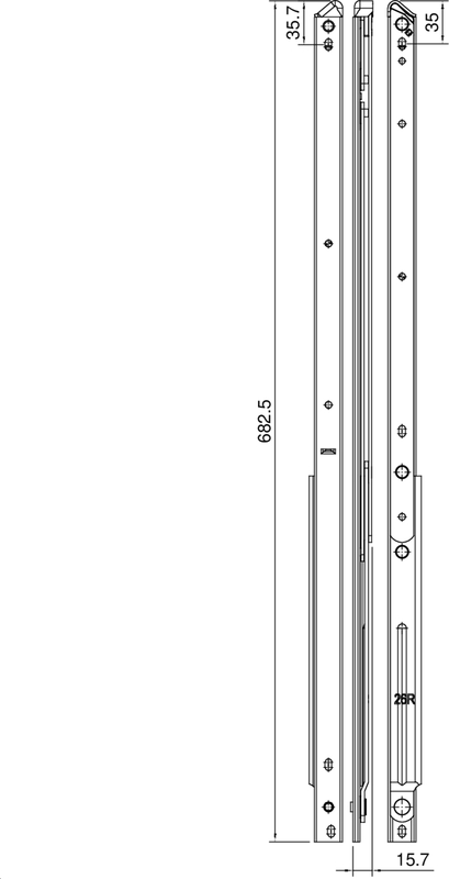 hardware, Slide, mechanism, metal, dimensions